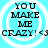 Four identical display text on a light blue background with white concentric circles