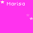 Pixelated pink background with repeated 'Marisa' text and white stars, some stars animated to appear or disappear.