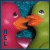 Animated pixel art of two cartoon ducks with pink and green bodies, orange beaks, and blue backgrounds; the word 'HEL' appears vertically on the left side.