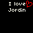 Two side-by-side pixelated text displays on black background, one with red heart symbol replacing 'e' in 'love', the other plain white text.