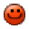 25 pixelated smiley faces in orange, blue, green, purple, pink, and yellow with varying shapes including circles and ovals