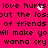 Pixelated text on bright pink background with animated white heart symbols appearing and disappearing among repeated phrases.