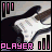 Animated contact sheet of a guitar icon with pink audio visualizer bars and 'PLAYER' text, showing frame-by-frame animation changes in bar height.