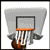 Animated sequence showing a basketball hoop with an orange rim and white net, where the ball moves through different positions around the backboard.