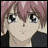 A 48x48 pixel anime-style buddy icon featuring a character with pink hair and large eyes on the left, paired with "Anime IM" text in white pixelated font on black background to the right.