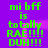 Green pixelated text on purple background with pink motion blur effect, repeating 'mi bff is totally RAE!!!! DUH!!!!' in two vertical