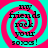 Four identical spiral-patterned with cyan and magenta colors display the text "my friends rock your soxx!" in black pixelated font