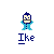 Pixel art character in blue pajamas with dark hair and mustache, shown across four states: two with speech bubbles reading DON'T KICK and THE BABY!, one with brown hair, and one with red text.