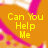 Yellow text on orange background with pink abstract shapes; four show sequential text fragments