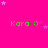 Bright pink background with scattered light purple stars and repeated green text 'Kara :)' in a pattern