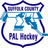 A shield-shaped icon with blue and white pixelated design featuring a sandglass, two stars at the top, and text reading "Pill Box" below.