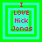 Four identical pixelated icons arranged in a , each displaying "I LOVE Nick Jonas" text within nested green and cyan square borders