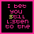 25 pixelated text-based images with black backgrounds, displaying phrases like "I bet you still listen to the" and "when you're home alone," alternating between pink and yellow lettering