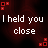 A 4x3 contact sheet of 11 animated frames from a buddy icon featuring white pixelated text on dark red backgrounds with small red square UI elements, displaying sequential lines of lyrics.