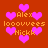 Pixelated orange background with pink heart shapes and repeated text 'Alex', 'loovvees', 'Nickk' in orange pixel font.