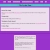 Static pixelated image of a purple and cyan web interface with two text blocks on light backgrounds.