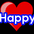 Six red heart shapes with light pink outlines arranged in a on black background, some containing smaller white hearts and blue text fragments