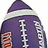 Purple football with white laces and a brown patch, set against a purple background with pixelated text overlays.