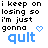 repeated text and symbols with animated heart variations, featuring 'i keep on losing so i'm just gonna quit' in black and blue lettering