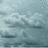 Pixelated image divided into four quadrants with cloudy sky background and pixelated text reading "i kno ill be ok though my skies are turning grey".