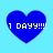 Four blue heart shapes on a light blue background, each containing white text reading "1 DAYY!!!!!" with varying pixelation levels.