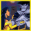 Six pixelated display Beauty and the Beast characters with text variations on a blue background