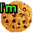 A pixelated chocolate chip cookie with green text overlays reading "I'm A Cookie!" in different positions