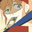A pixelated anime-style character with light brown hair and green eyes appears on the left side of a contact sheet, while the right side displays text "Anime IM" and "COM" in white pixelated font against black background.