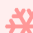 Four distinct pink snowflake icons arranged in a on a light background, each with unique branching patterns