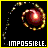 Pixelated icon with swirling red and gold pattern and 'IMPOSSIBLE.' text on black background, bordered by yellow frame.