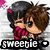 Pixelated cartoon couple in embrace with pink flower, text bubbles on black background reading 'boy: i wouldnt care even if u did', 'girl: u saying u dont care?', and other dialogue.