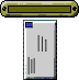 Animated sequence showing a document being inserted into and ejected from a slot, with the slot's top bar changing color.