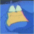 A four- shows a yellow cartoon character with white eyes and blue background, displaying varying mouth expressions from neutral to wide grin