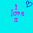 Pixelated text and heart symbols on a cyan background, with a blue heart above pink text reading 'i love u' in two side-by-side views.