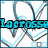 Animated icon with blue text reading "Lacrosse is my LOVE" over a white background featuring light blue and gray geometric patterns.