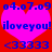 A static pixel art image with a red background, pink heart shape, and blue text elements including '04.07.09', 'iloveyou!', and '<33333'.