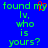 Blue background with green pixelated text reading 'found my lv. who is yours?' and a red pixelated symbol above 'lv.'