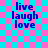 Four identical display blue text on a pink and cyan checkered background with lines