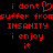 Red pixelated text on black background with heart symbol replacing 'o' in 'dont', repeated across two