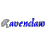 Animated sequence of 'Ravenclaw' text in blue cursive with grayed-out letters shifting across three on a light gray background