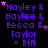 Purple text on black background with pink stars, displaying names and 'BfA' in a pattern
