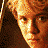 Pixelated image of a person with light brown hair and warm lighting, paired with text reading 'off to never land' on black backgrounds.