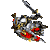 Animated contact sheet of a knight in silver armor with red accents holding a sword, shown across nine frames in 3x3 grid layout.