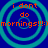 Blue background with four cyan concentric circles, each containing orange text reading "i dont do mornings!!!:)" in pixelated font.
