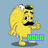 Animated contact sheet of 15 pixel art frames showing two distinct buddy icon designs: a yellow mustached character and a smiling fries container, both with text labels.