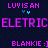 Animated sequence of repeating text patterns in purple and cyan on a dark blue background with small cyan dots.