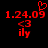 Red pixelated text and symbols on black background with a heart symbol above the date.