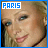 Pixelated close-up of a person with blonde hair and blue eyes, featuring 'PARIS' text in white block letters on a blue rectangle at top left.
