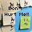 Animated sequence showing a green sticky note with sad face expression, blue background, and changing text overlays.
