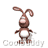 Animated contact sheet of a brown cartoon rabbit with white belly in 10 sequential frames showing walking motion, displayed on gray background with "Coolbuddy" watermark.